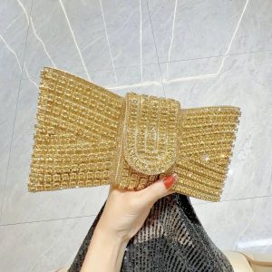 2 Vintage Style Handbag with Full Diamond Shoulder and Crossbody for Ladies, Small Bag, Socialite Banquet Bag
